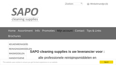 SAPO cleaning supplies