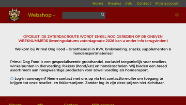 Primal Dog Food - groothandel